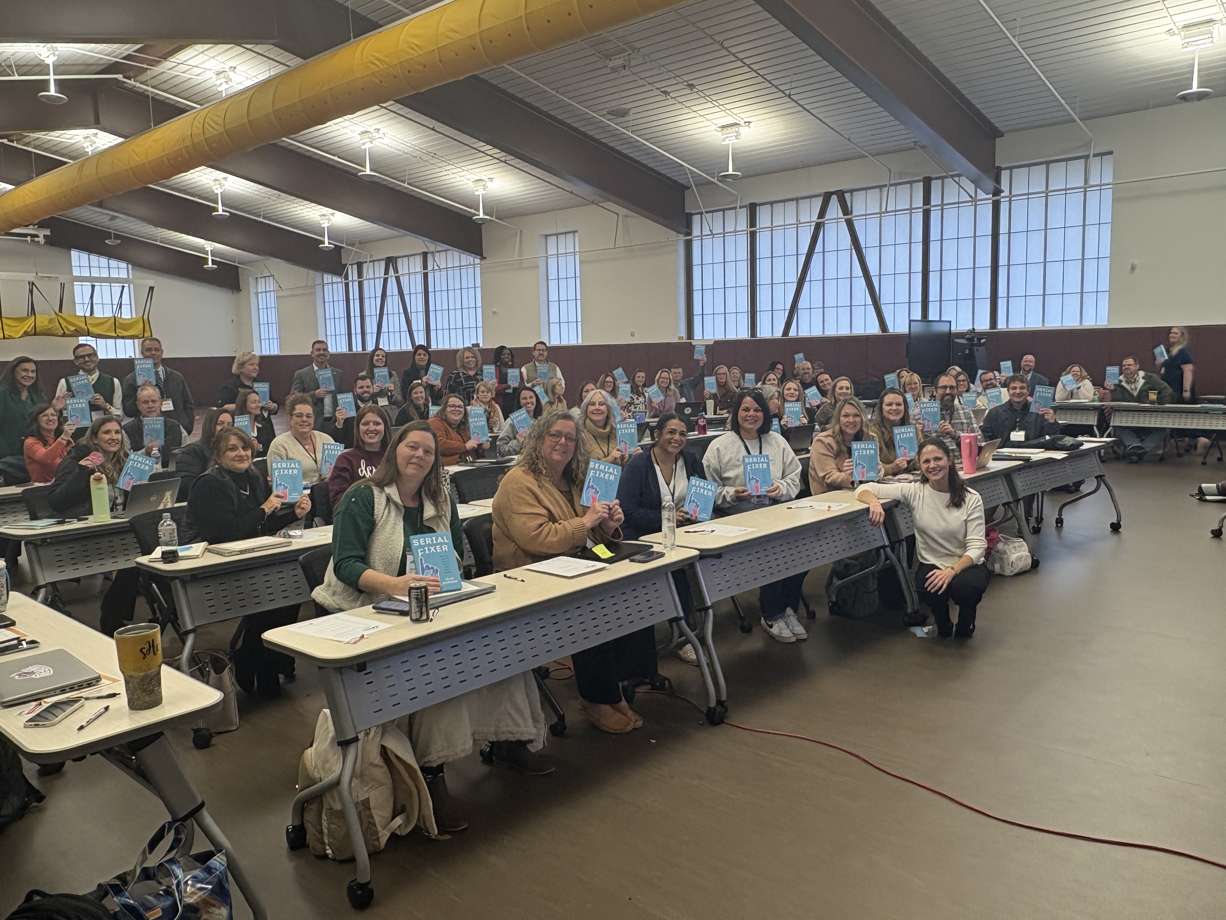 Leah Marone with audience